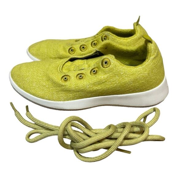 Allbirds Women's Wool Runner Mizzles Yellow (Elephant grass). - Picture 4 of 8